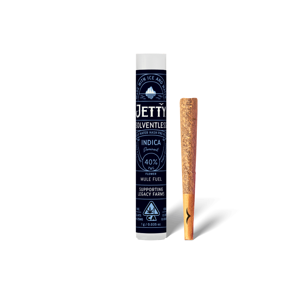 Mule Fuel Cold Water Hash Infused PreRoll 1g Jetty Extracts