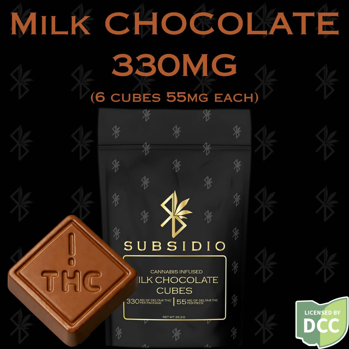Infused High Dose Milk Chocolates | 330mg | 6pk