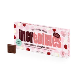 INCREDIBLES - 1:1 Red Velvet Piece Ahhh Cake Bar + CBD - 100MG