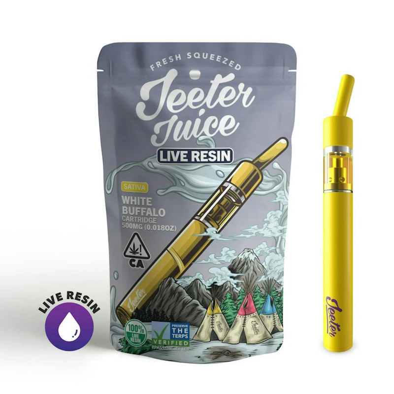 Jeeter White Buffalo · Live Resin Straw Disposable · 0.5g, Disposables