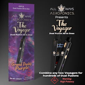 Dual Fusion 2G All In One | The Voyager | Grand Daddy Purple - Indica