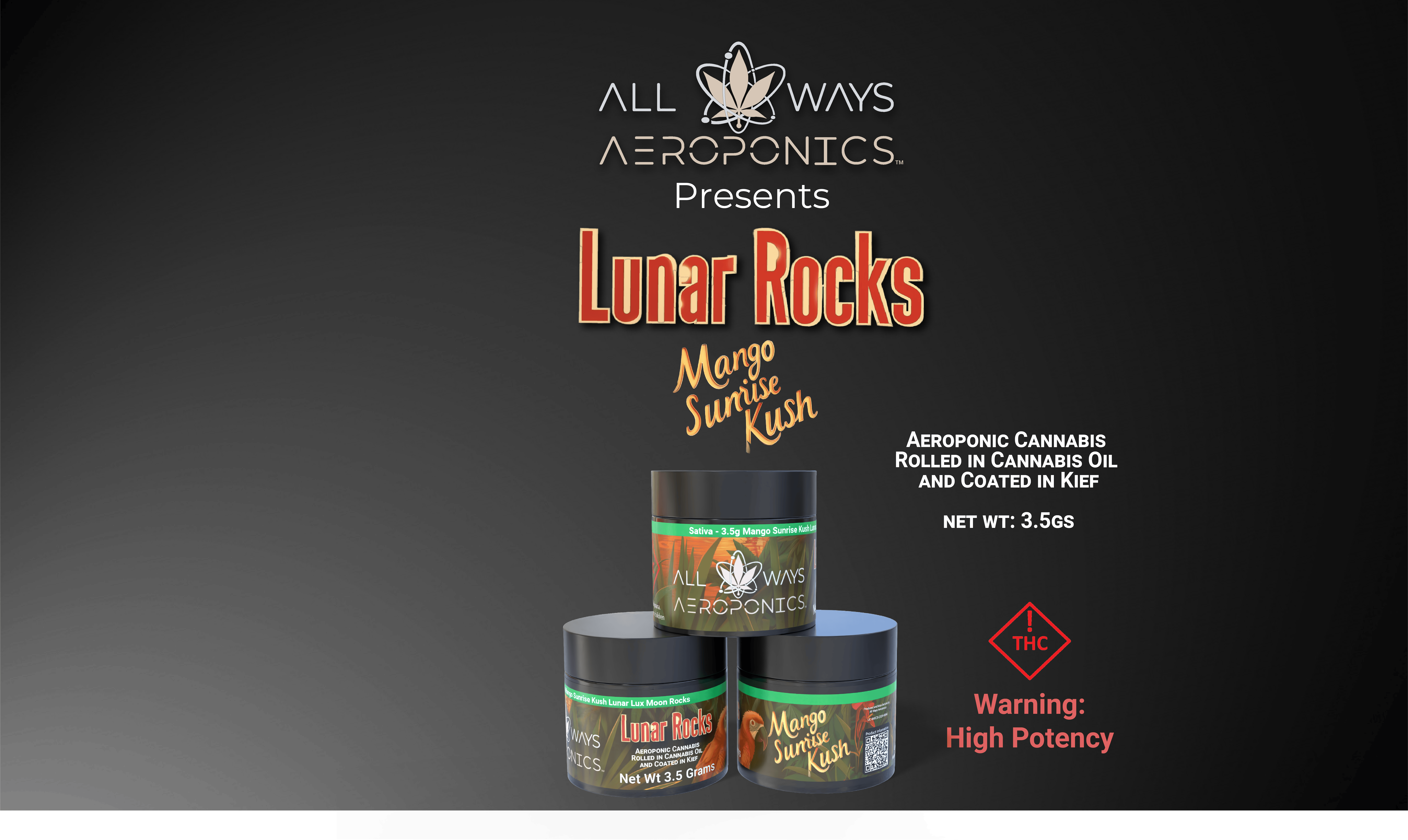 All Ways 3.5g Lunar Lux Moon Rocks | Mango Sunrise Kush - All Ways