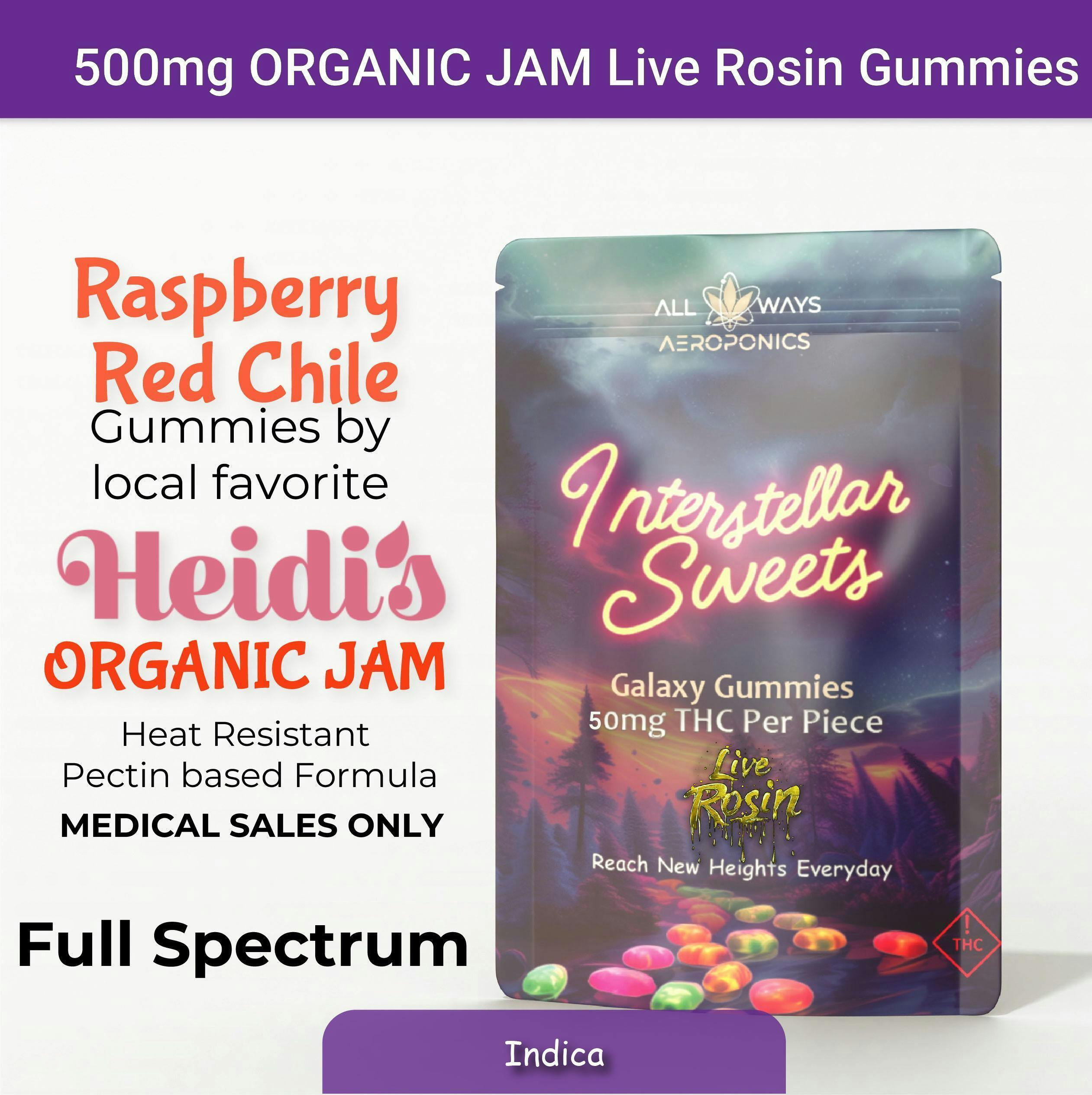 Only Live Rosin Gummies Raspberry