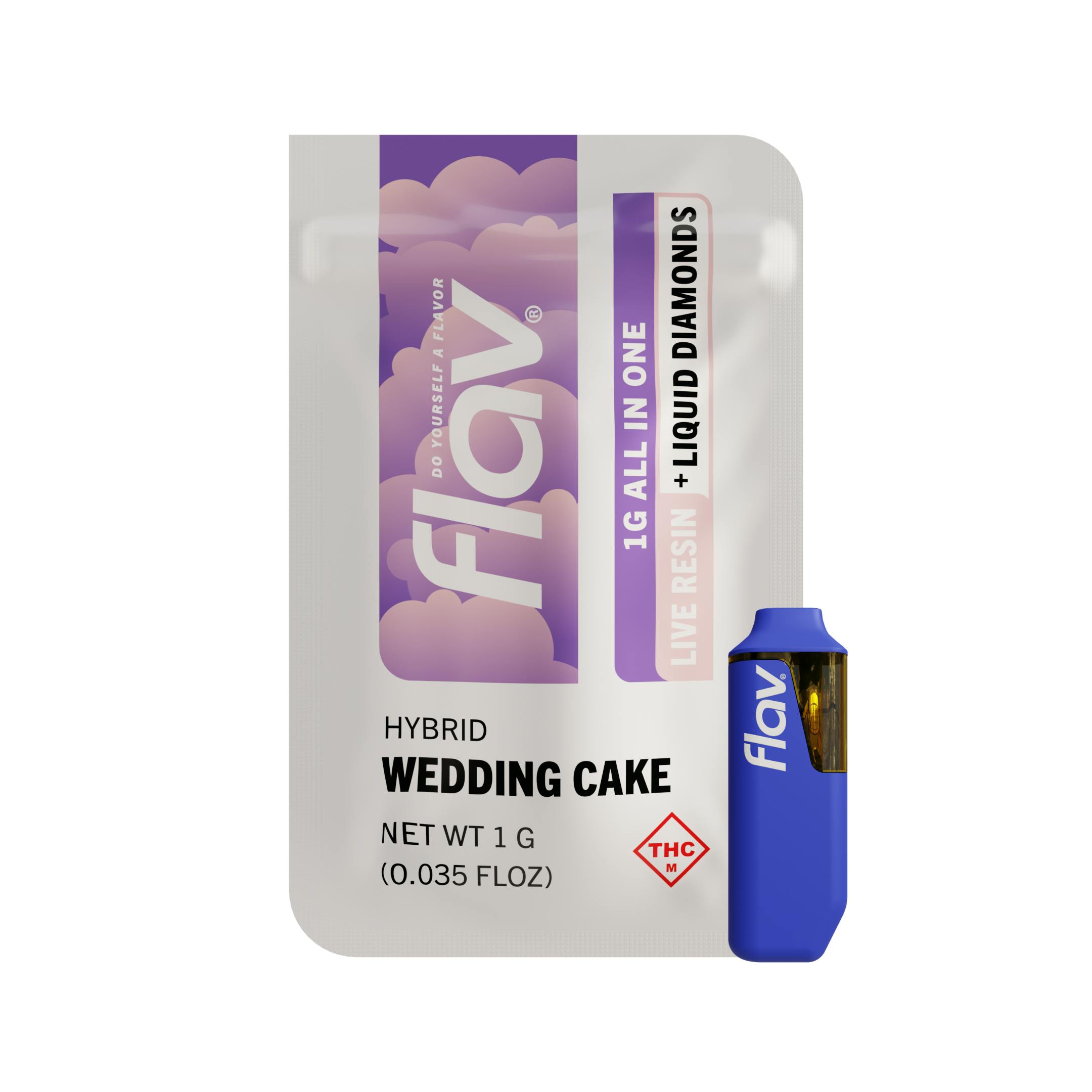 Wedding Cake - Live Resin + Liquid Diamonds - Disposable | 1G