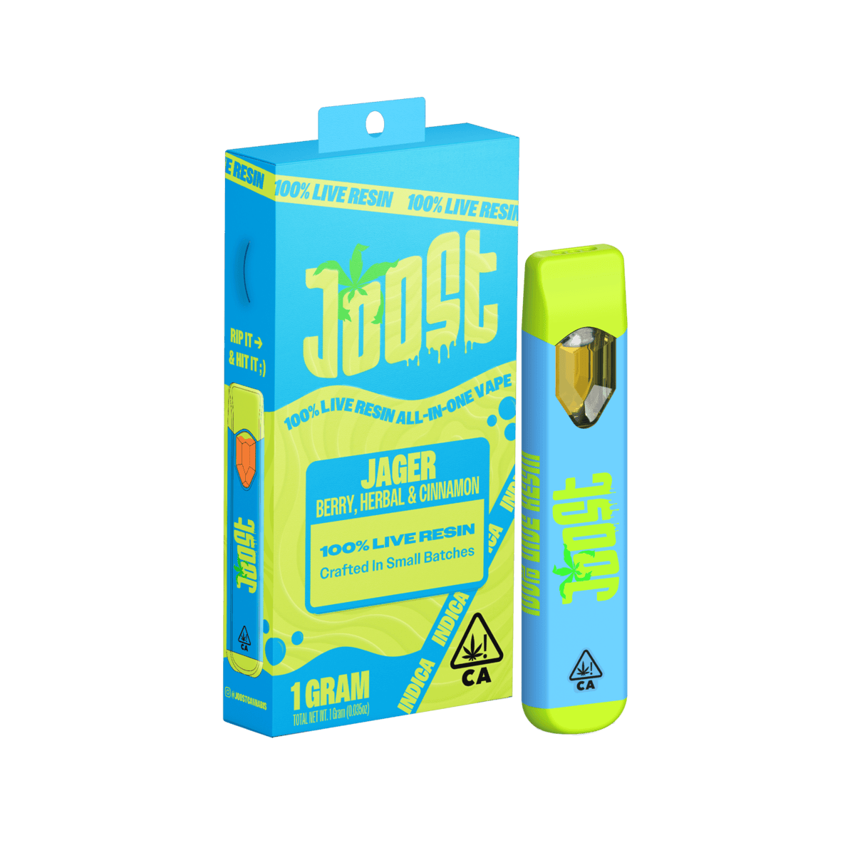 JOOST ~ Jager ~ Indica ~ 100% Live Resin All-In-One Vape
