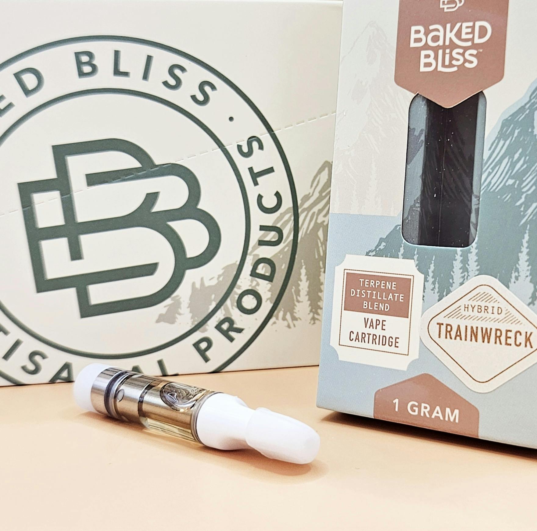 Baked Bliss 1g TrainWreck Cartridge at Moosehead Farms