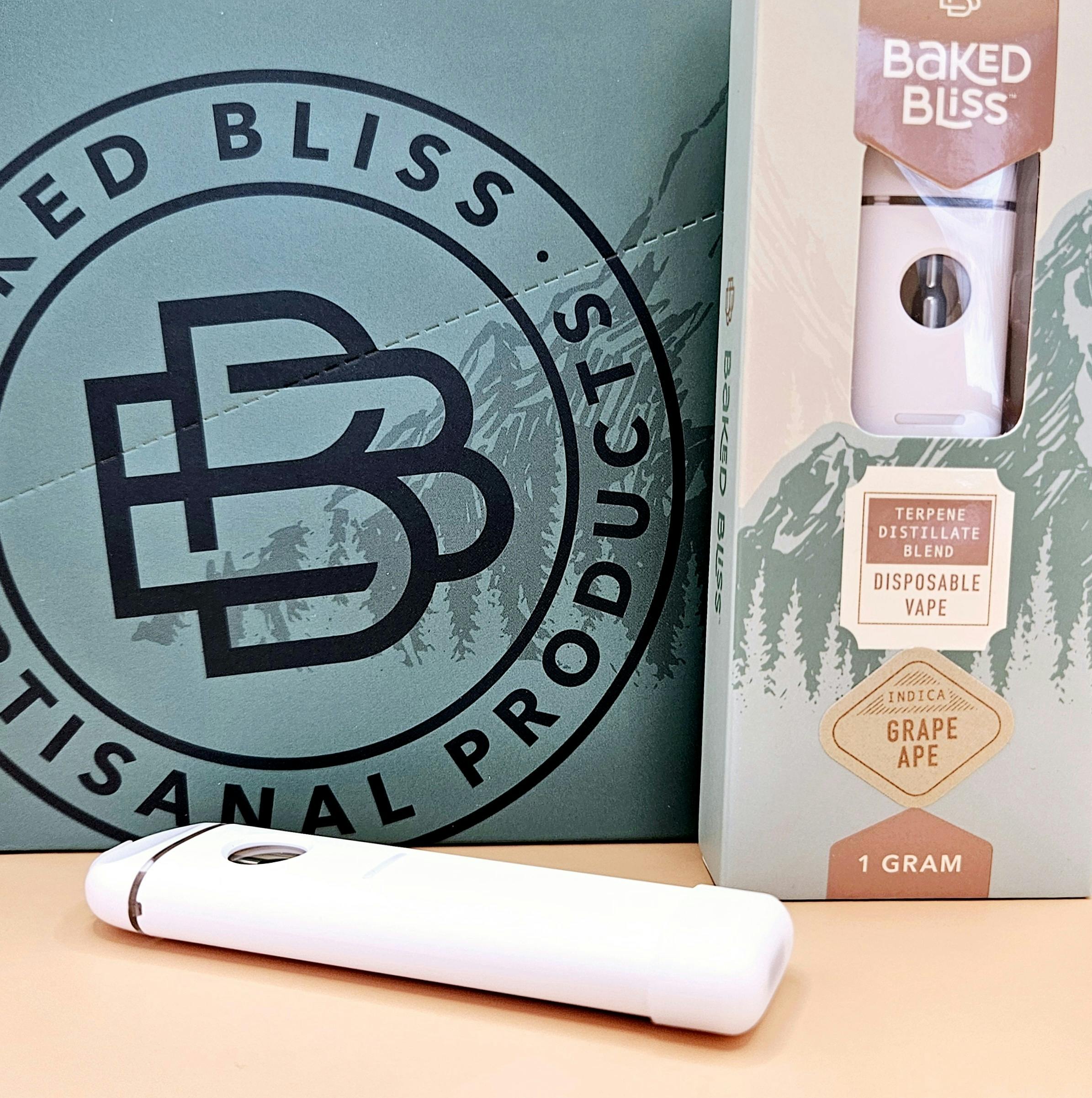 Baked Bliss Grape Ape 1g Disposable by Baked Bliss Edibles