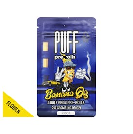 Banana OG - Indica - 5 pack pre-rolls - 2.5 gram