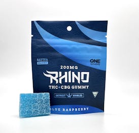 Rhino Gummy - Blue Raspberry - 200mg THC & 50mg CBG
