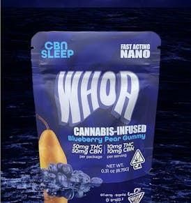 WHOA Blueberry Pear CBN Gummy - Bite, Sleep Aid (1:1 50mg:50mg)