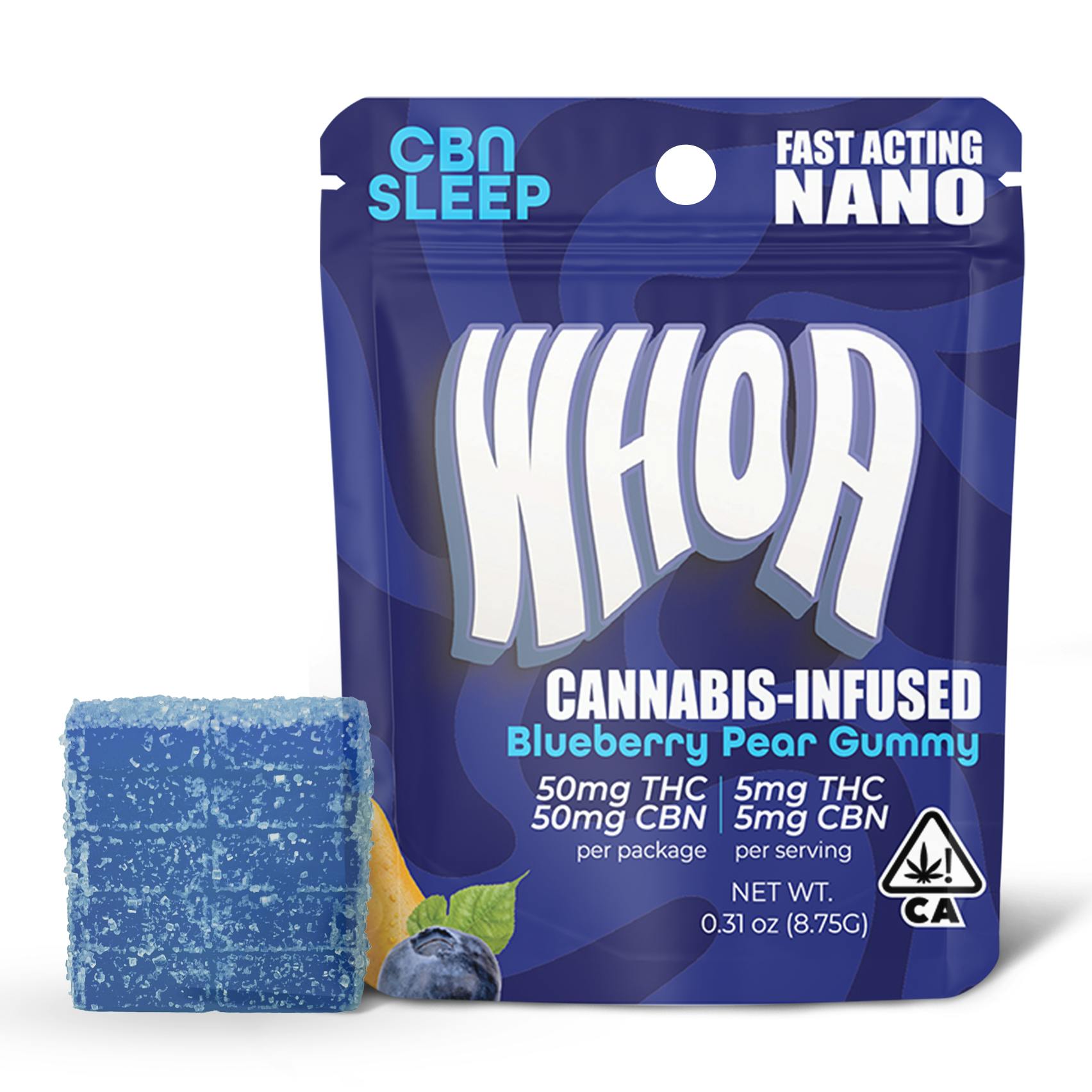 Blueberry Pear CBN Gummy - Bite, Sleep Aid (1:1 50mg:50mg)