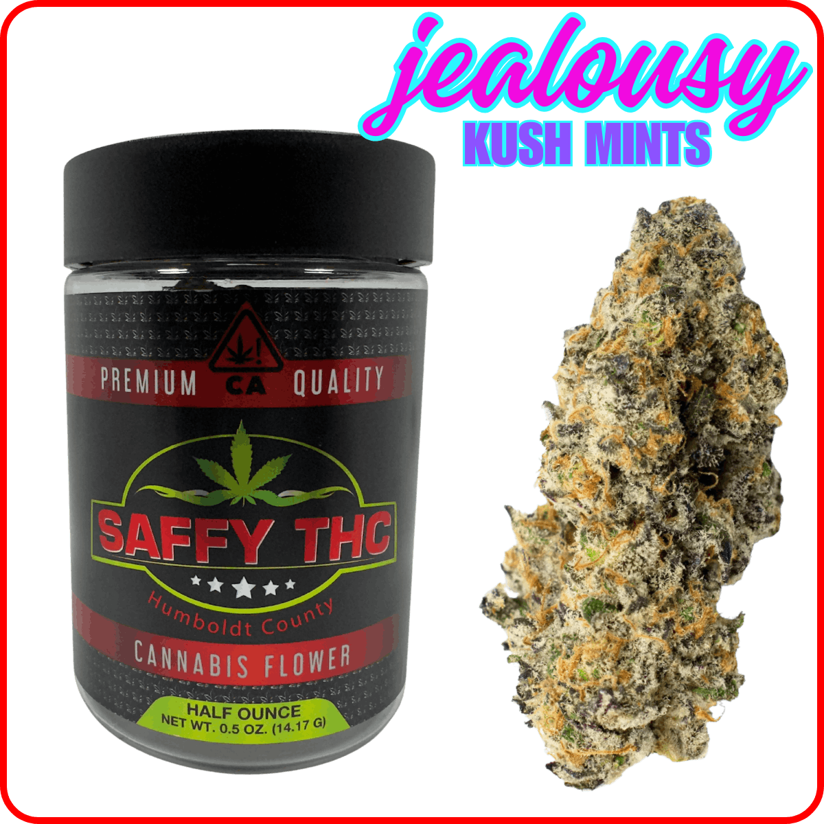 SAFFY THC Saffy THC Jealousy Kush Mints (14.g / 0.5.oz) Light Dep