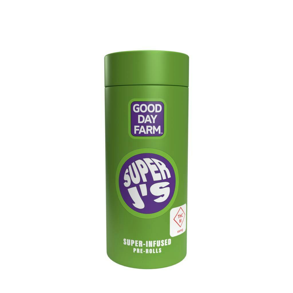 GDF: Infused Pre-Roll Pack | Grape Infused Indica Blend | Super J's | 5pk by Good Day Farm