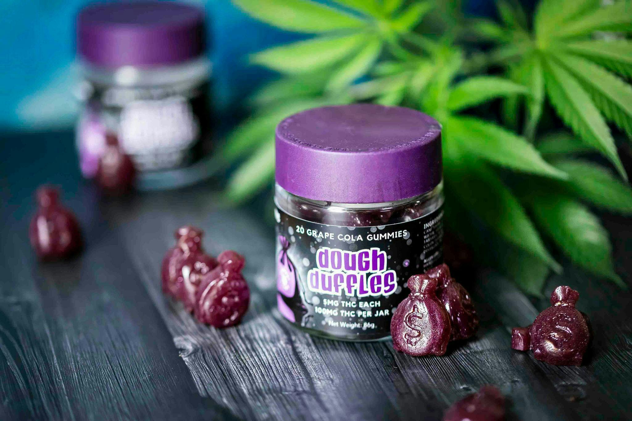 Doughboi Farms | Dough Duffles | Grape Cola Gummies | 100mg | 20 ct|5mg/ea by Doughboi Farms