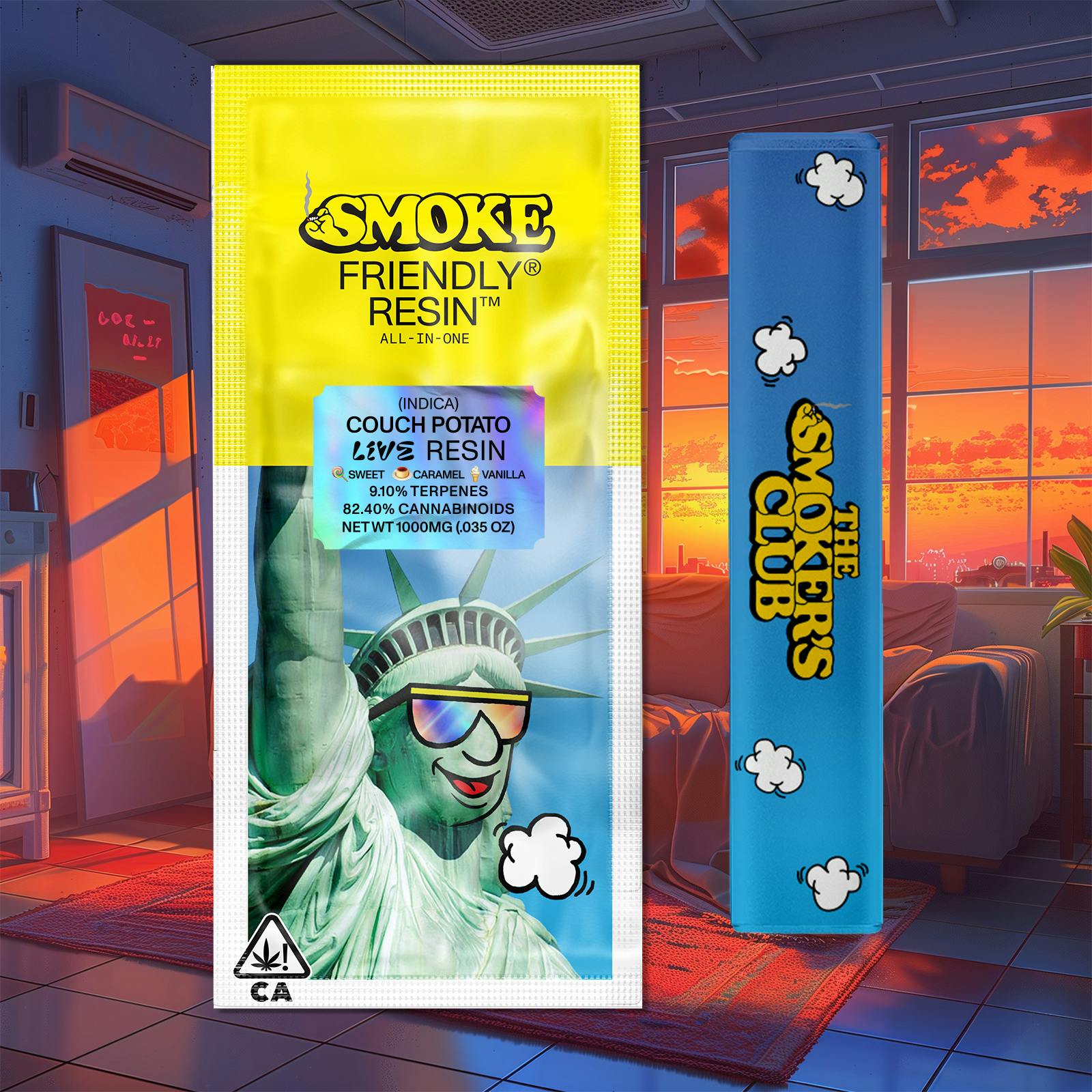 Friendly Brand x The Smoker's Club Couch Potato Indica 1g Live