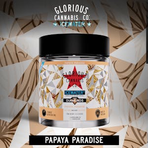 GLORIOUS CANNABIS - Glorious Cannabis Co.-Papaya Paradise-3X.5G Bubble Hash with Diamonds 