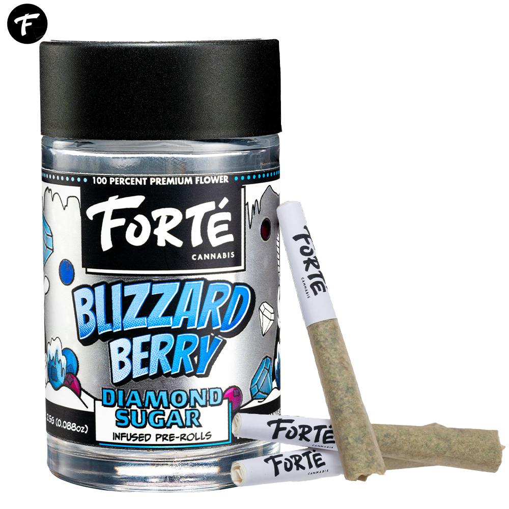 Forte' Diamond Sugar Infused Pre Roll Multi Packs Blizzard Berry 5x.5g
