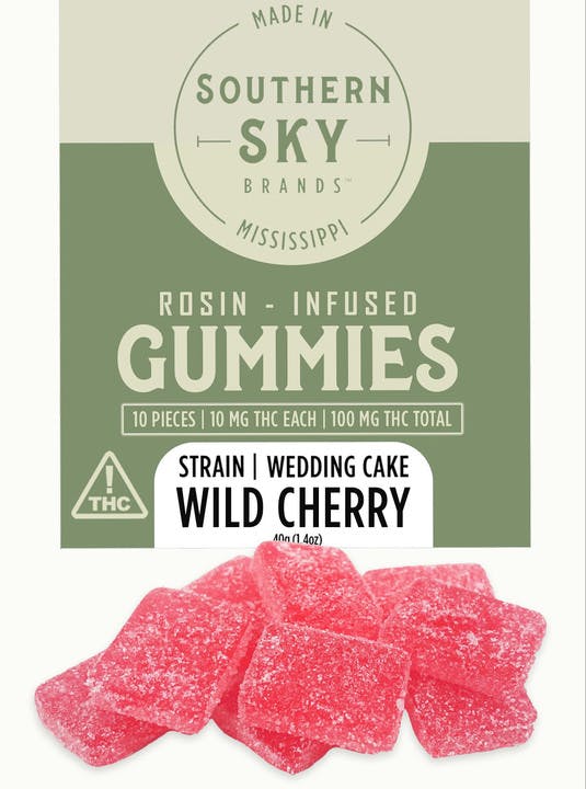 100mg LIVE ROSIN Wild Cherry Gummies [Wedding Cake] - 9.8mg THC at DABBS Cannabis Dispensary