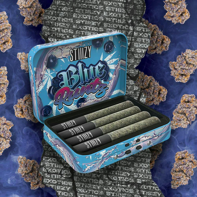 STIIIZY - BLUE RUNTZ - 3.5G Exotics Preroll 4 Pack, Pre-Rolls