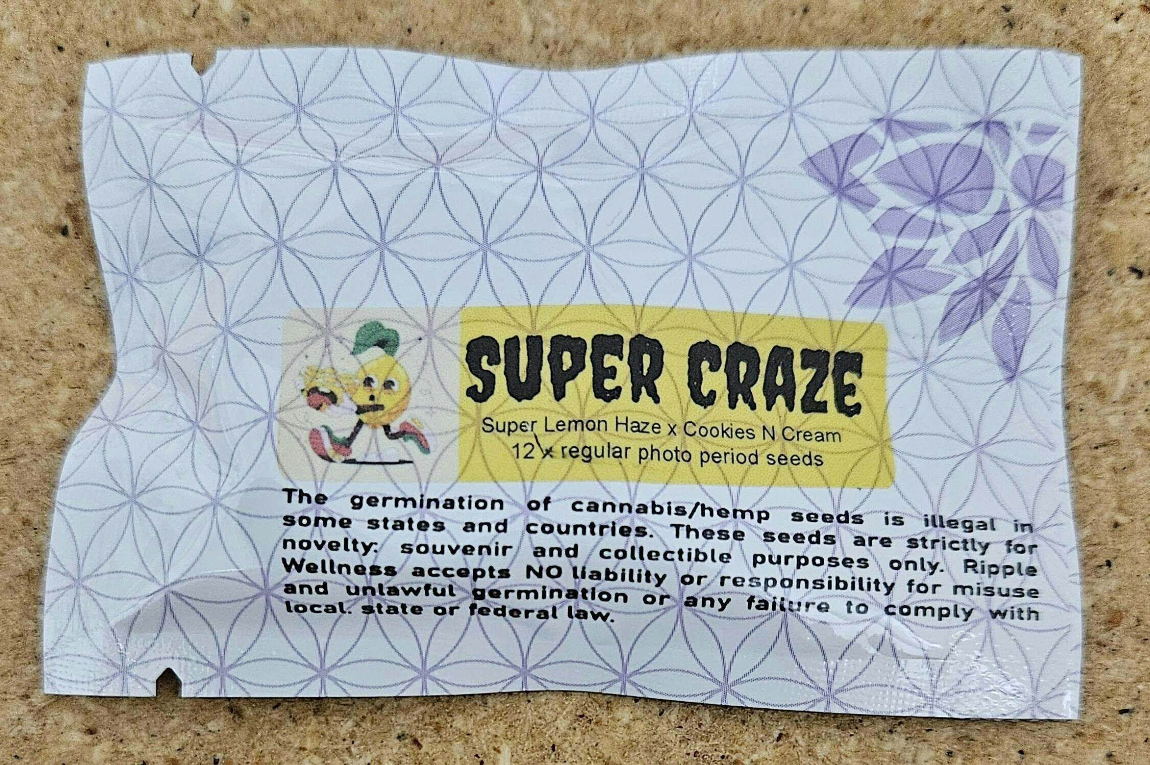 Seeds - Super Craze - 12ct Seed Pack at Ripple Wellness - Biddeford: Medical Cannabis Store