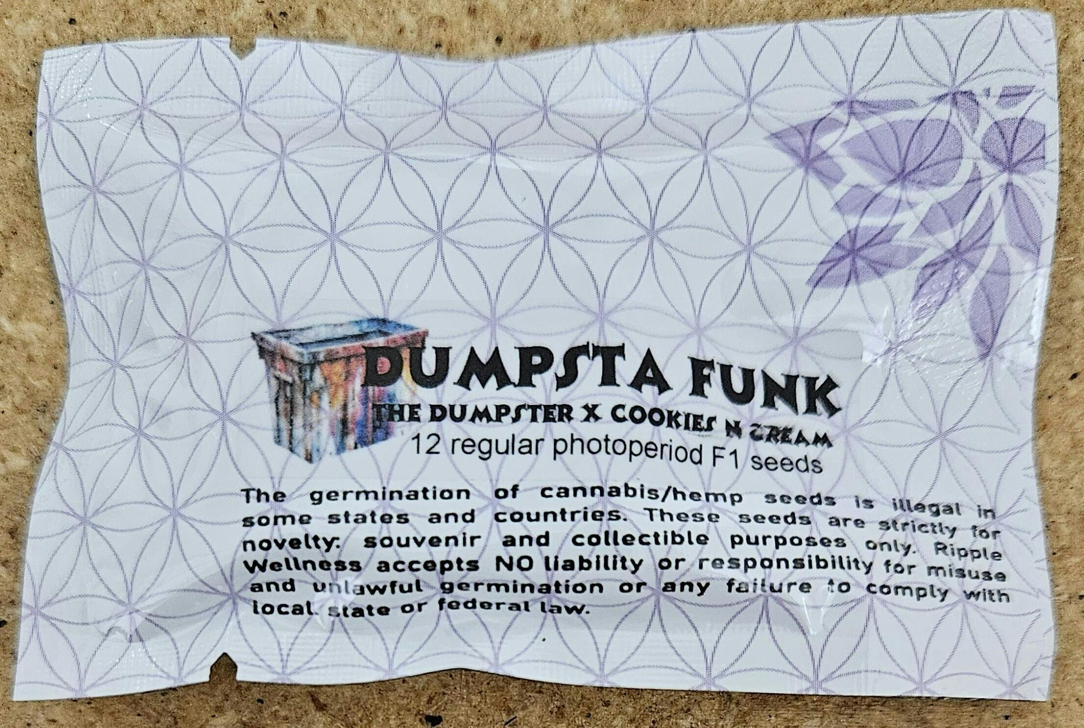 Seeds - Dumpsta Funk - 12ct Seed Pack at Ripple Wellness - Biddeford: Medical Cannabis Store