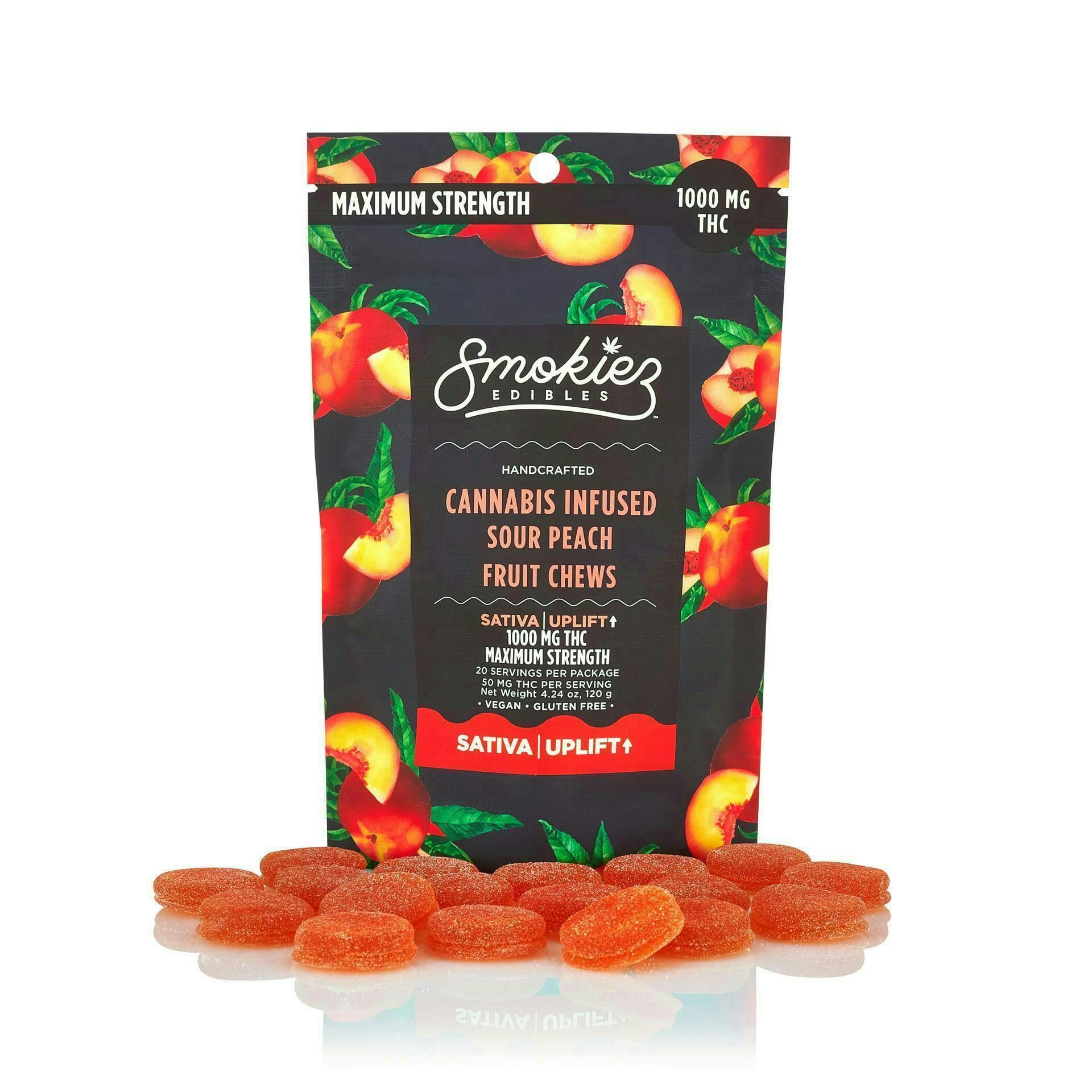 Sour Peach Gummies · 1000mg · 20ct