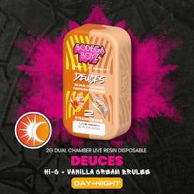 2gram Deuces Hi-C and Vanilla Crème Brûlée Live Resin Vape | OK