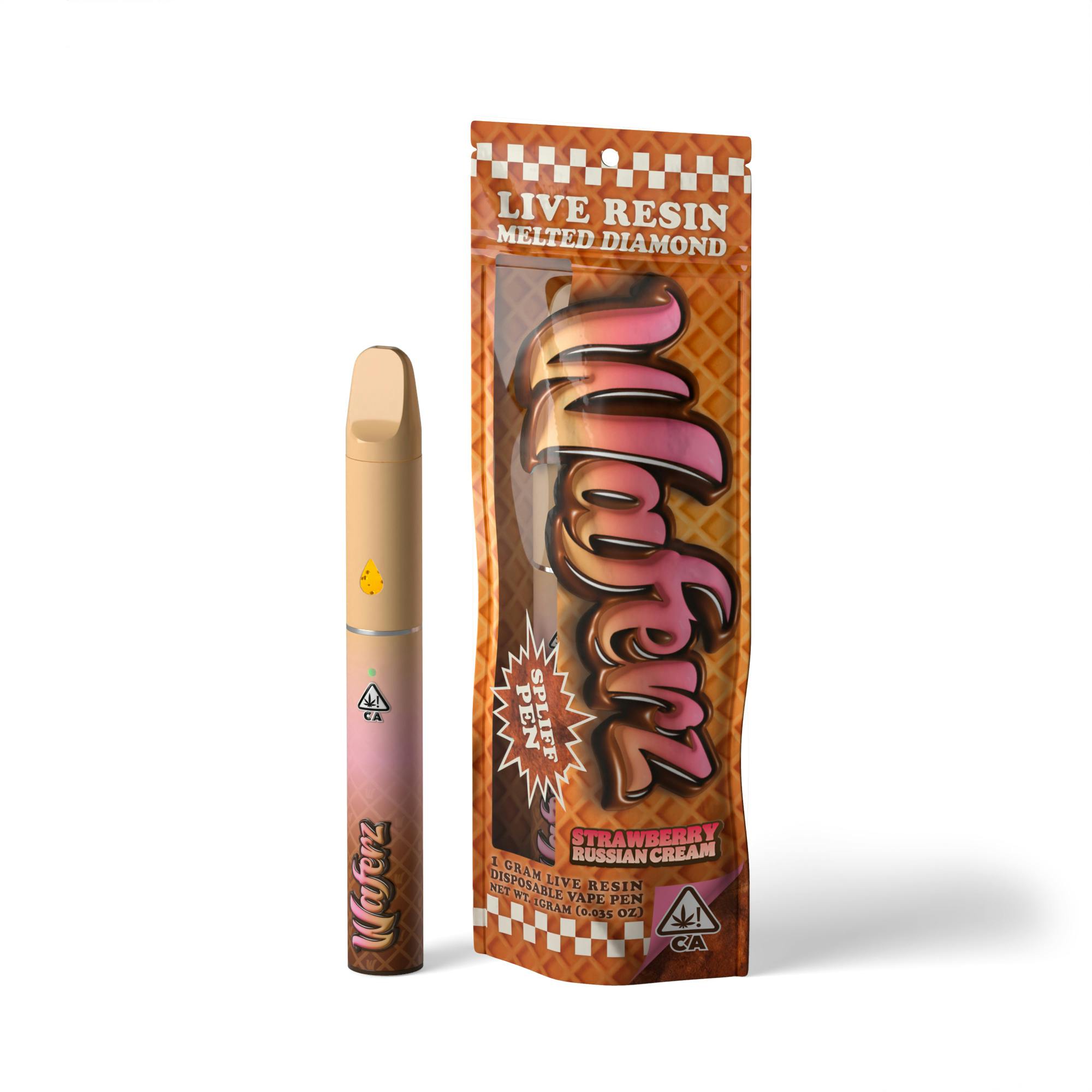 Waferz Spliff Vape Pen: Strawberry Russian Cream 1g