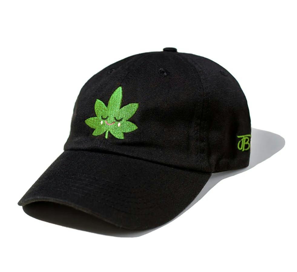 Jungle Boys Clothing | Happy Leaf Dad Cap (Black/Green)