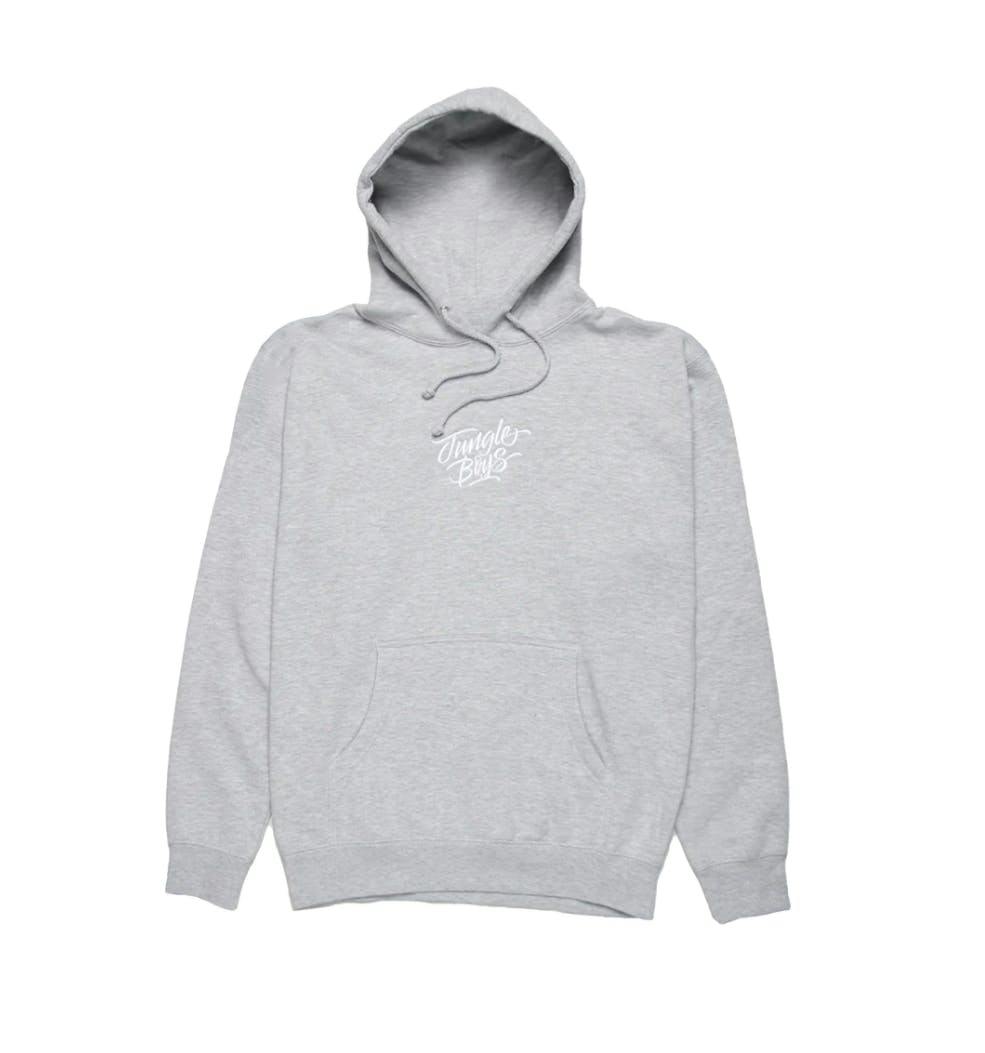Jungle Boys Clothing | Stacked Embroidered Hoodie - Medium (Grey/White)