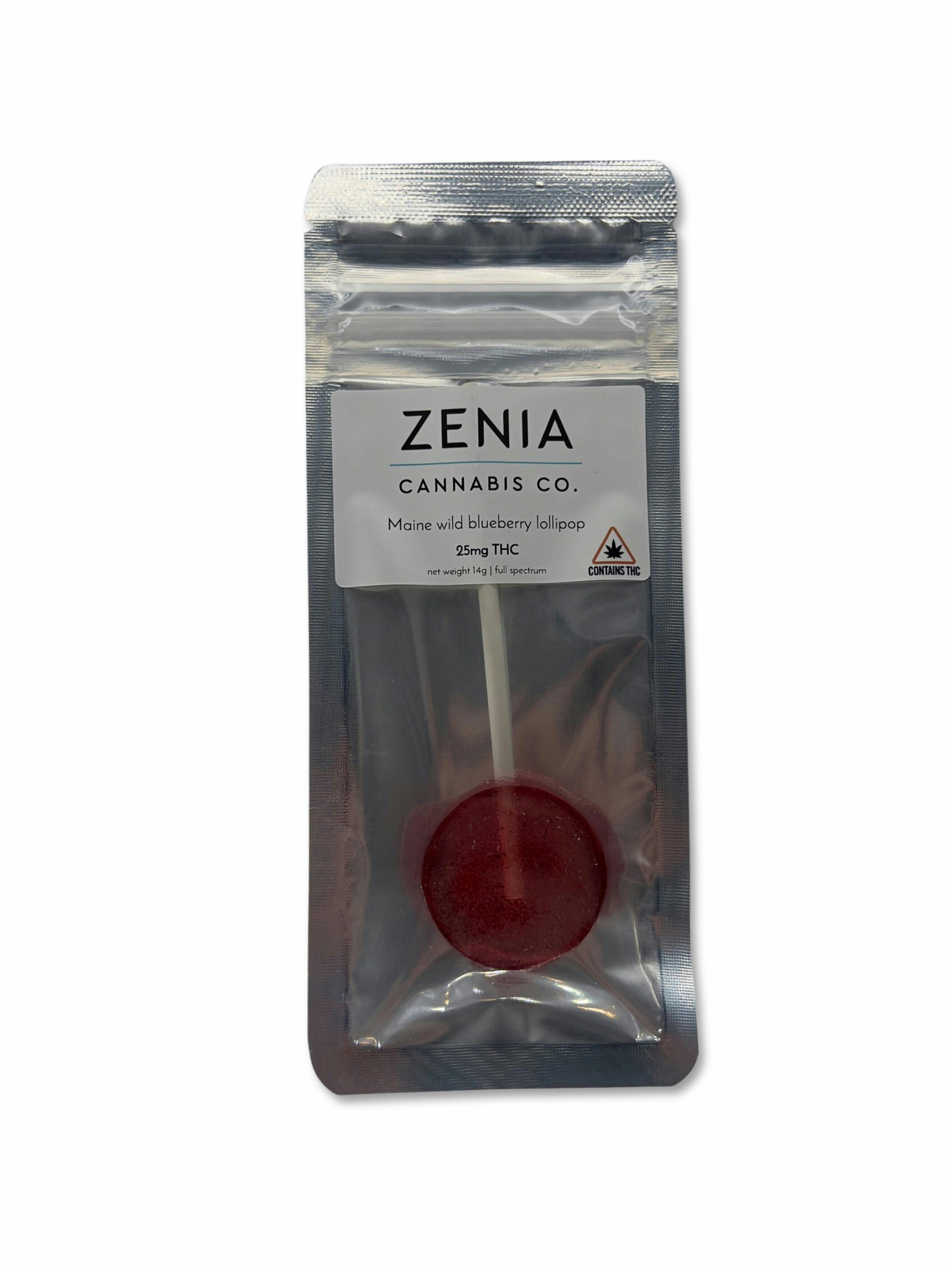 Maine Wild Blueberry 25mg Lollipop | Zenia at indico