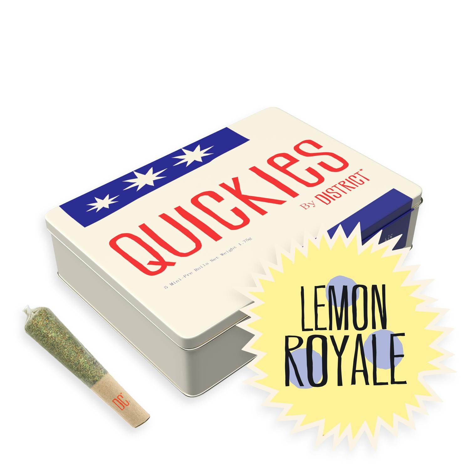 Lemon Royale | Quickies | 0.35g mini joints 5ct by District Cannabis