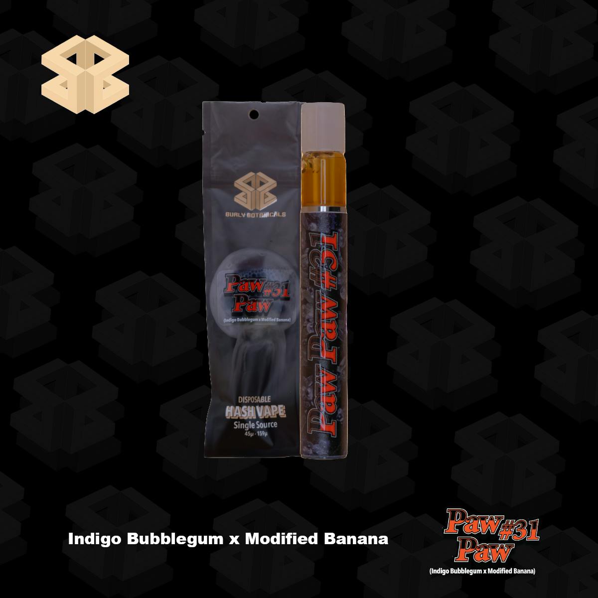 Burly Botanicals | Paw Paw #31 | .5g Disposable Hash Vape
