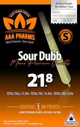 Sour Dubb - 1g Pre Roll