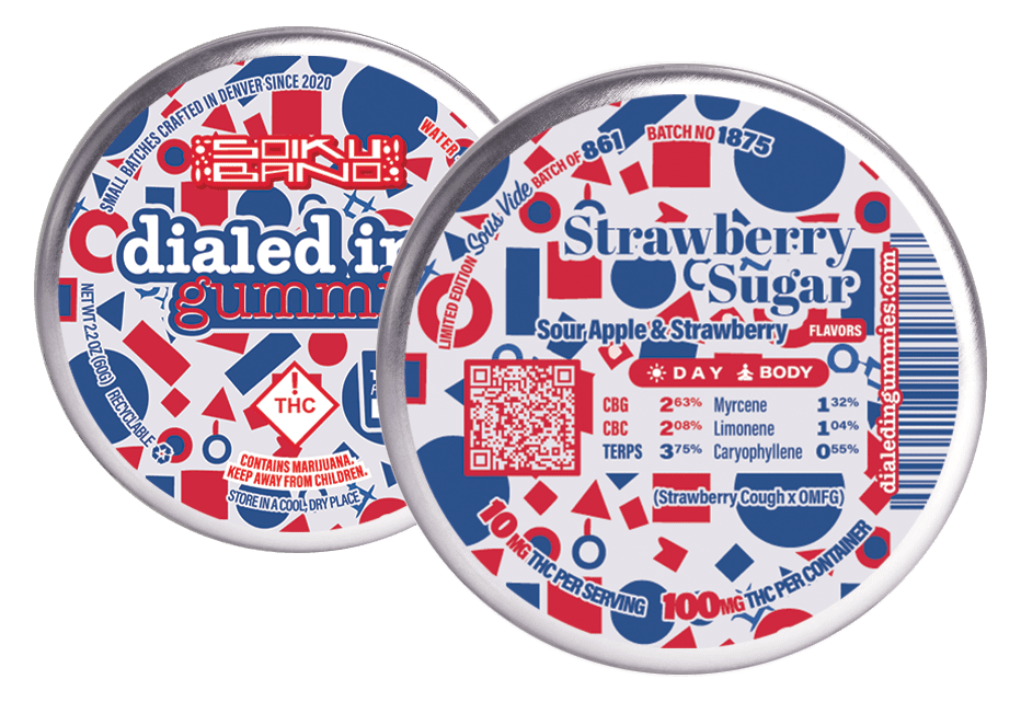 Strawberry Sugar | Gummies | 10 pc. | 100mg THC [Batch #1875] by Dialed In Gummies