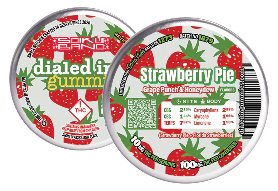 Strawberry Pie | Gummies | 10 pc. | 100mg THC [Batch #1879] by Dialed In Gummies