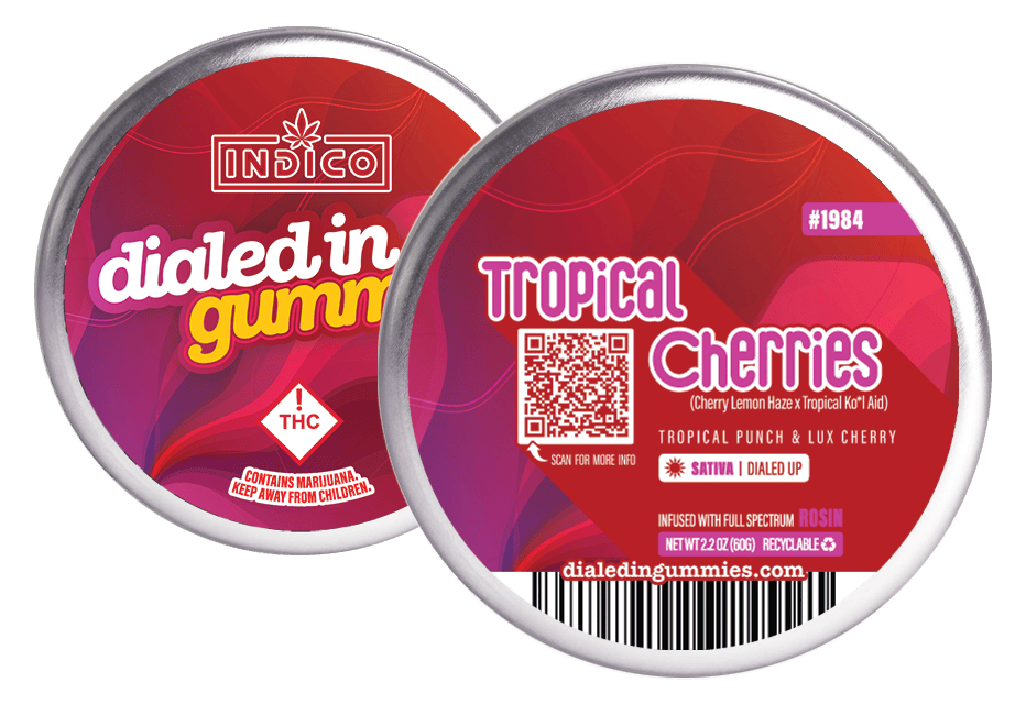 Tropical Cherries | Gummies | 10 pc. | 100mg THC [Batch #1984] by Dialed In Gummies