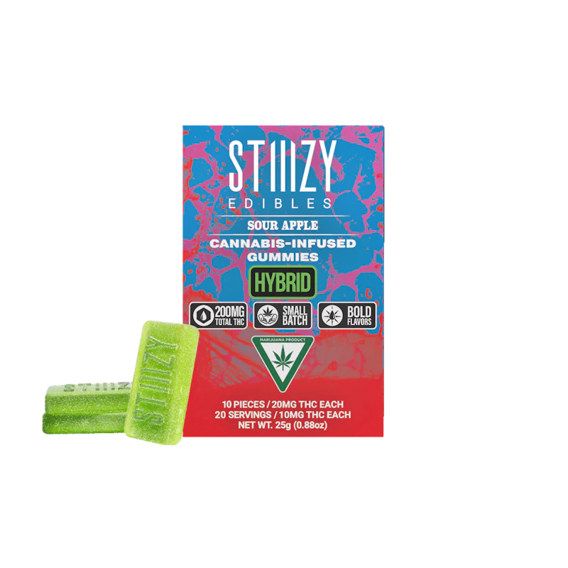 STIIIZY - SOUR APPLE - Gummies 200mg THC Edible, Edibles