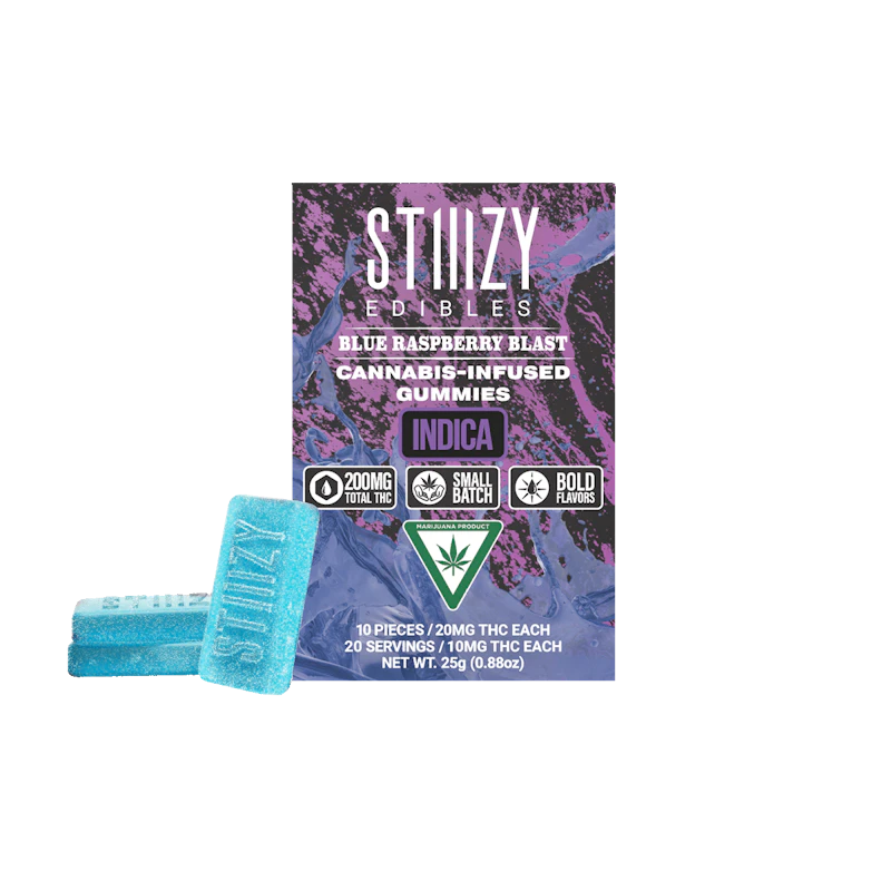 STIIIZY - BLUE RASPBERRY BLAST - Gummies 200mg THC Edible, Edibles