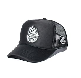 Jungle Boys Clothing | Playing with Fire Trucker Hat (Black/White)