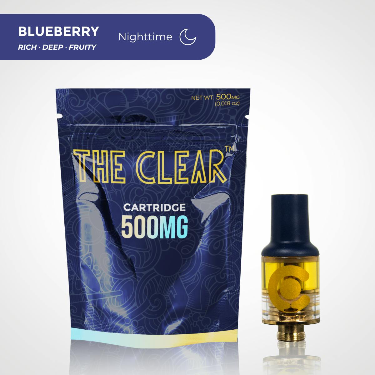 The Clear Original Cartridge 500mg | Blueberry by CLEAR Brands