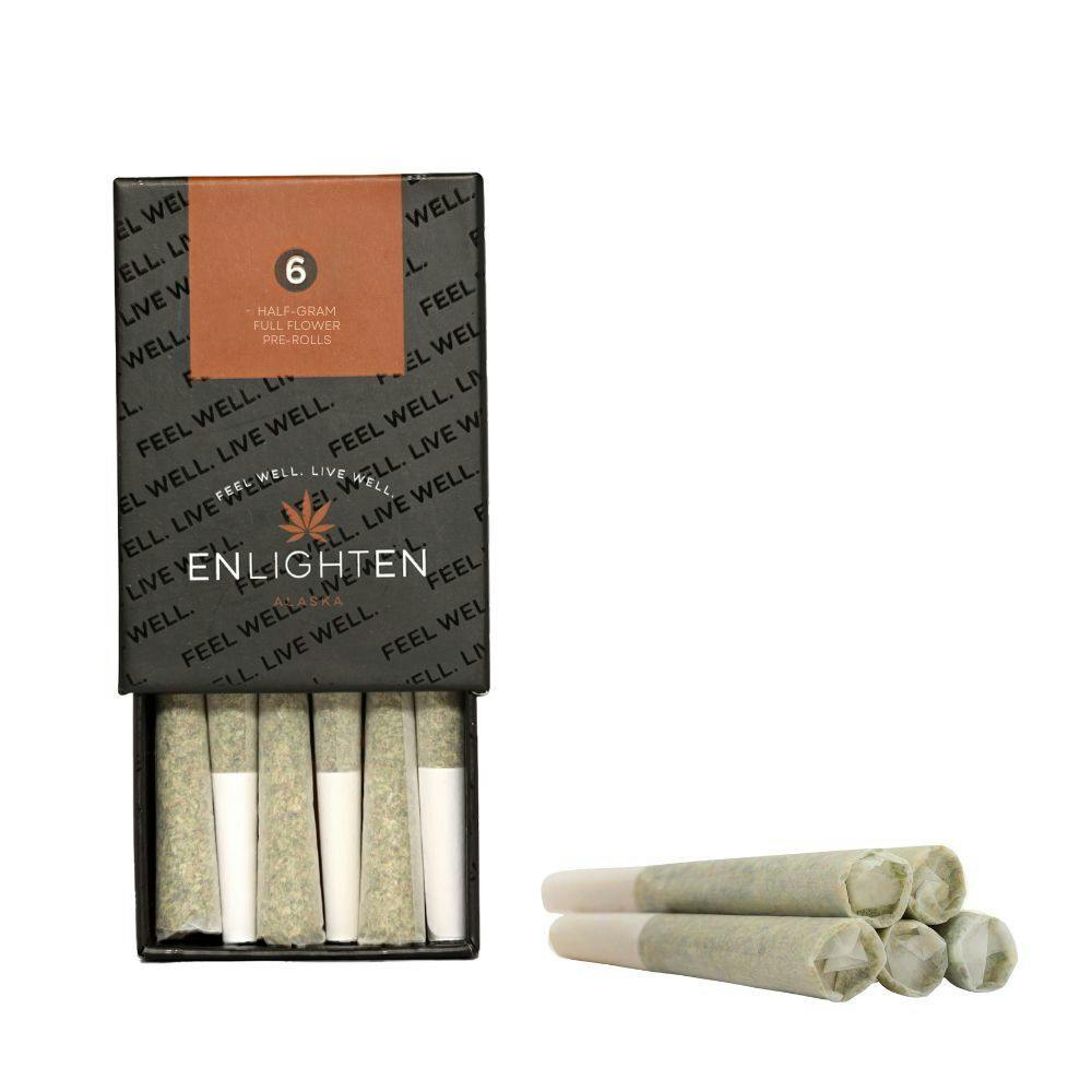 Grape Gas + Fatso .5g Prerolls - 6 pack by Enlighten