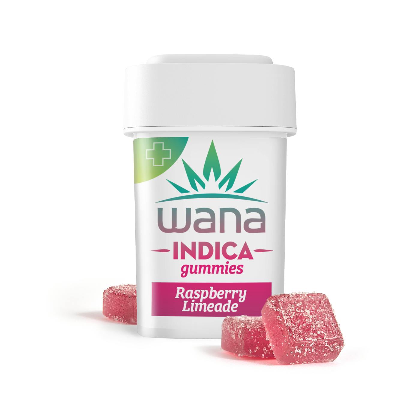 Raspberry Limeade - Indica (Medical High-Dose)[20 pack] by Wana Edibles