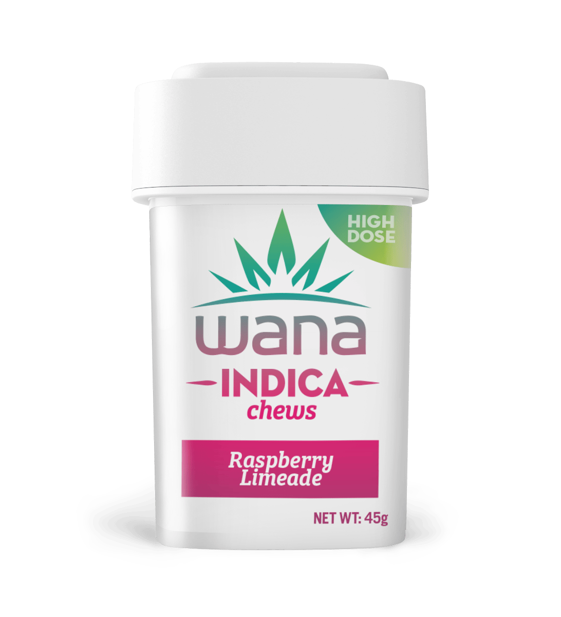 Raspberry Limeade - Indica (Medical High Dose)[10 pack] by Wana Edibles