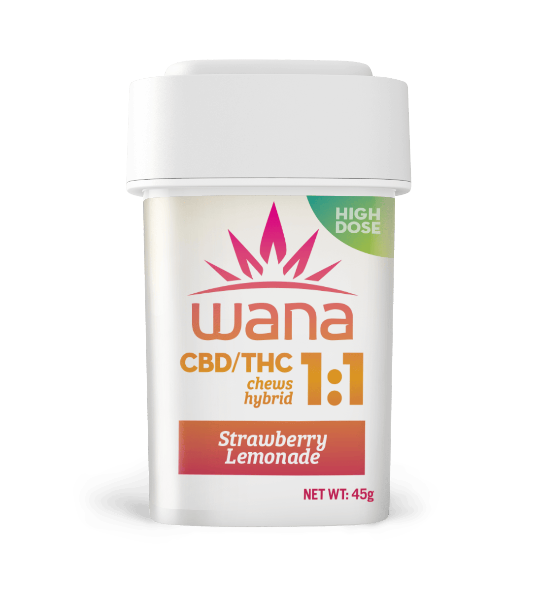 Strawberry Lemonade 1:1 (Medical High Dose) [10 pack] by Wana Edibles