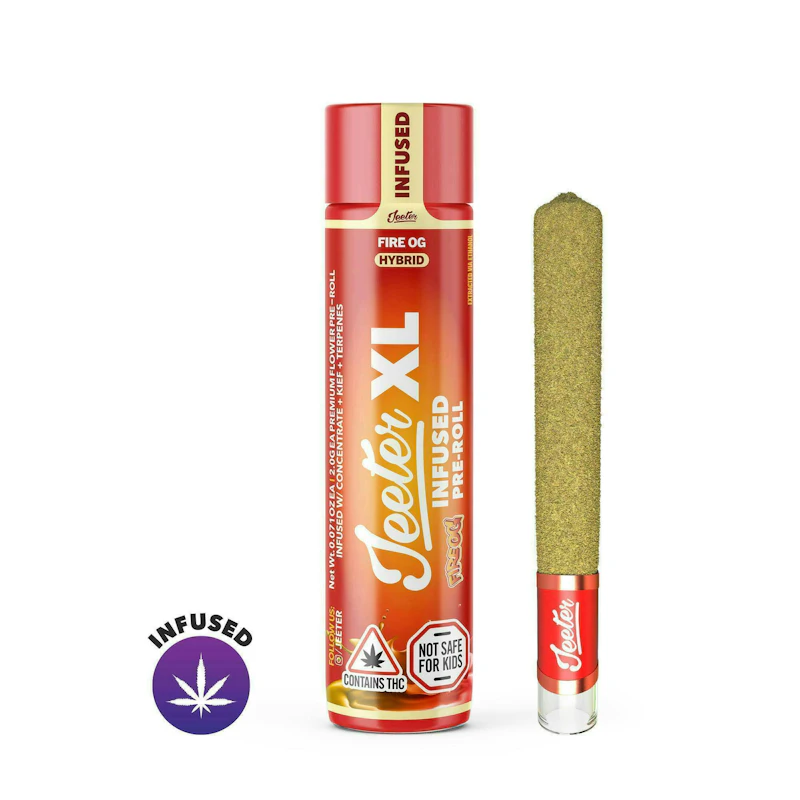 Jeeter Fire OG · XL Infused Joint · 2g, Infused Pre-Rolls