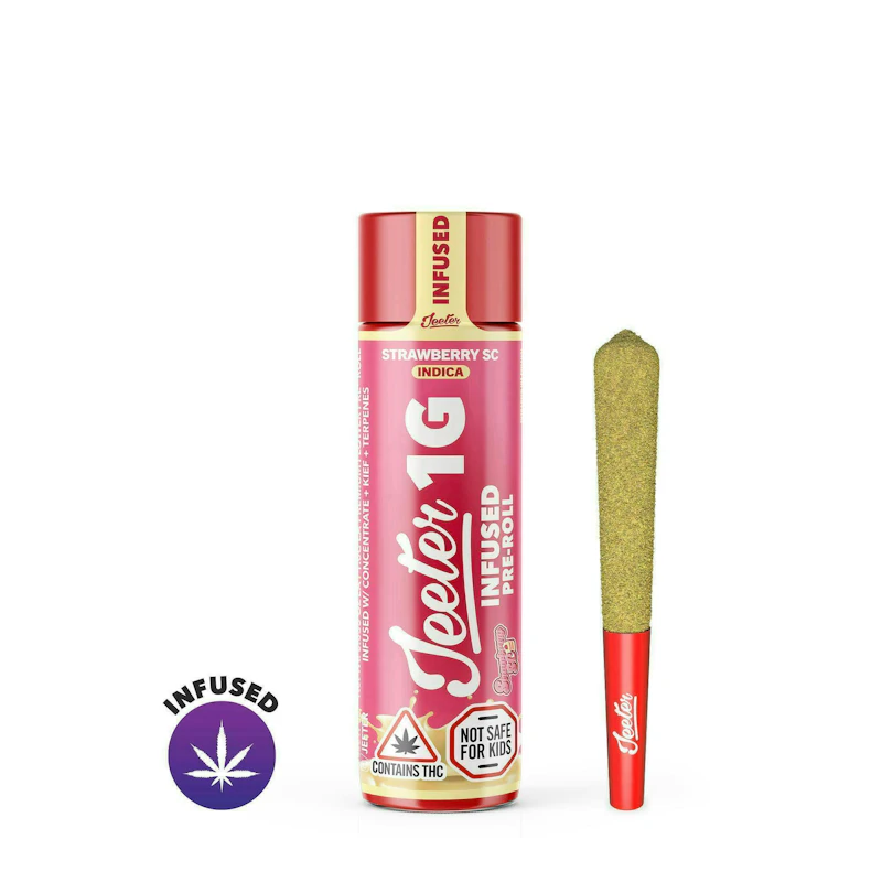 Jeeter Strawberry SC · Infused Joint · 1g, Infused Pre-Rolls