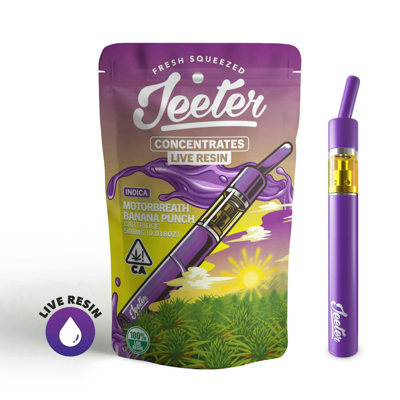 Jeeter Motorbreath Banana Punch · Live Resin Straw Disposable · 0.5g, Disposables