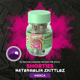 Shorties Watermelon Zkittlez | 5 infused prerolls per Barrel: (INDICA) OK