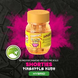 Shorties Pineapple Kush | 5 infused prerolls per Barrel: (HYBRID) OK